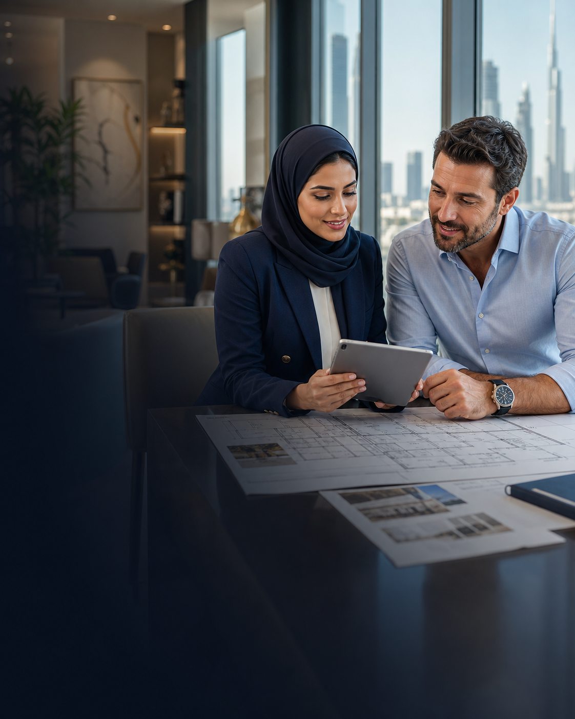 AEPM property manager consulting with a property owner in Dubai
